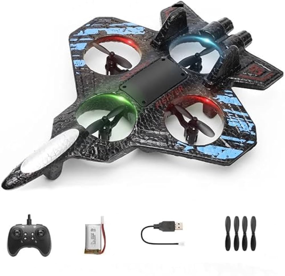 🛩️ Turbo RC Fighter Jet – LED 360° Rotation Edition
